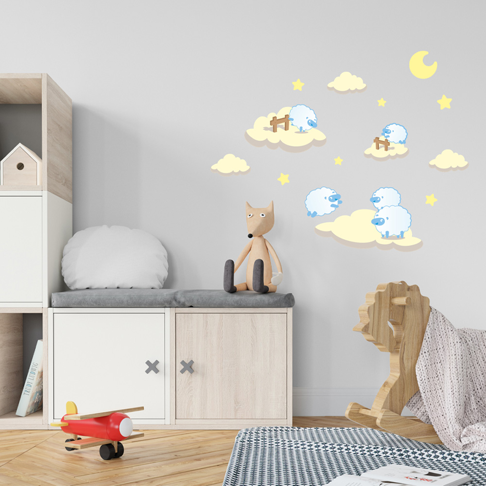 WALL STICKERS BABY SHEEP 30x30 cm.