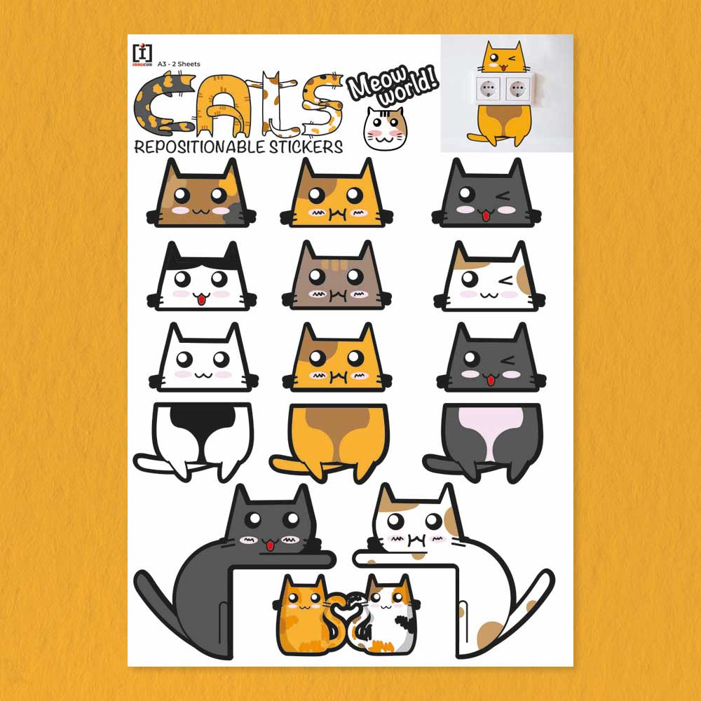 WALL STICKERS CATS A3