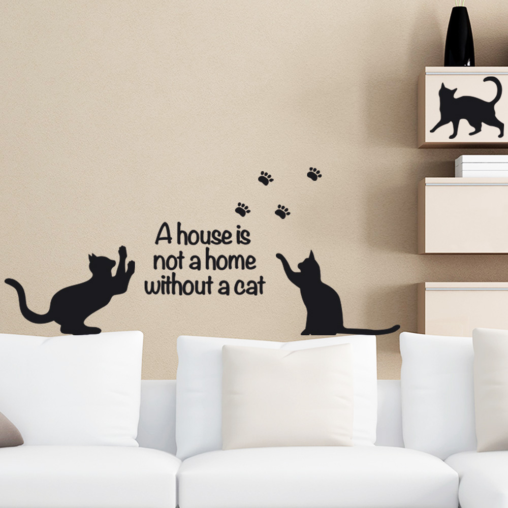 WALL STICKERS I LOVE CATS A3